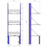 РИ Автостеллаж с откидными полками H=1900 (3 полки 33*540*500 и 33*1300*500)